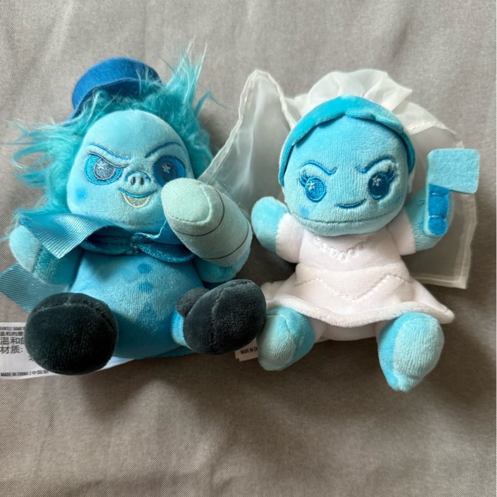Disney Parks Wishables Haunted Mansion 2 plush- Constance & Hat Box